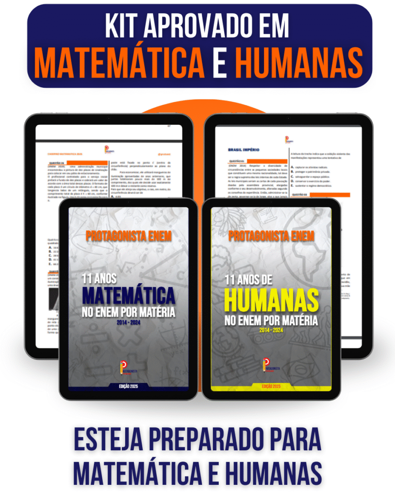 Kit aprovado em matemática e humanas. Esteja preparado para matemática e humanas